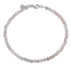 Bratara Acvamarin si Cuart Tangerin sfere fatetate, 4mm