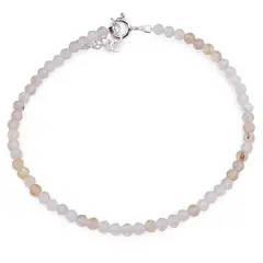 Bratara Citrin rutilat sfere fatetate, 3mm