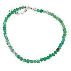 Bratara Onix verde degrade sfere  fatetate, 3mm