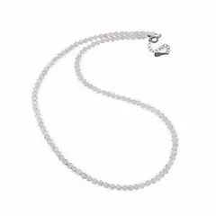 Colier Ametist lavanda romburi fatetate 3-5mm si argint 925