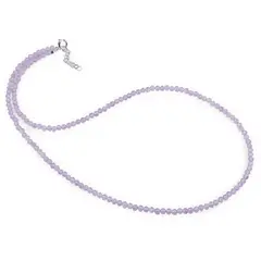 Colier Ametist lavanda sfere fatetate, 3mm