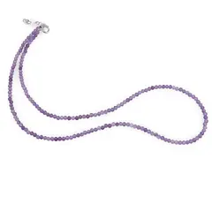 Colier Ametist sfere fatetate, 3mm