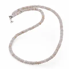 Colier Calcedonie discuri fatetate 5mm cu argint 925