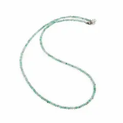 Colier Crisopraz discuri fatetate 3mm si argint 925
