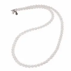 Colier Cristal de stanca romburi fatetate 4mm cu argint 925