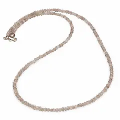 Colier Cuart Fumuriu discuri fatetate 3mm si argint 925
