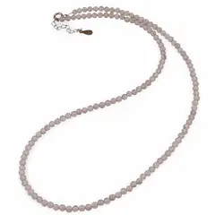 Colier Cuart fumuriu sfere fatetate 3mm