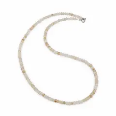 Colier Cuart rutilat discuri fatetate 4mm si argint 925