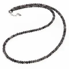 Colier Cuart Turmalinat discuri fatetate 4mm si argint 925