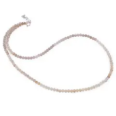 Colier Fluorit galben degrade sfere fatetate, 3mm