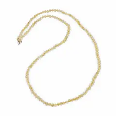 Colier Fluorit galben sfere fatetate 3mm si argint 925