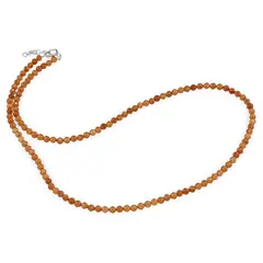 Colier Granat hessonit sfere fatetate 3,5mm