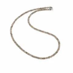 Colier labradorit discuri 3mm si argint 925