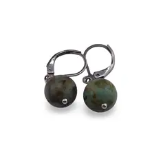 Cercei cu agatatoare Turcoaz tibetan 10mm