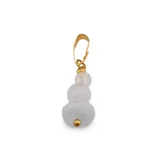 Pandantiv Acvamarin disc 8mm si sfera 6mm, Cuart roz 4mm