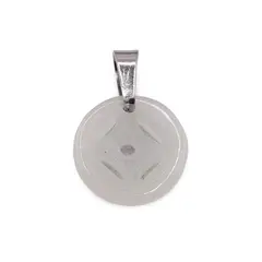 Pandantiv Cuart rotund cu romb 16mm