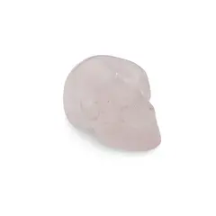Pandantiv Cuart roz craniu 20mm
