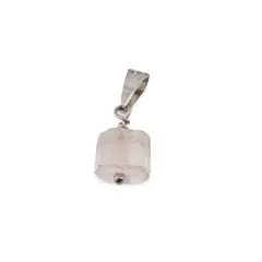 Pandantiv Cuart roz tub fatetat 8mm