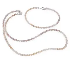 Set bratara si colier Fluorit galben degrade sfere fatetate, 3mm