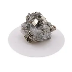 Suport pentru cristale din PLA premium, model rotund plat - alb