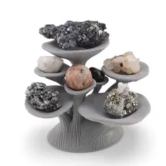 Suport pentru cristale din PLA premium, ciuperca - gri