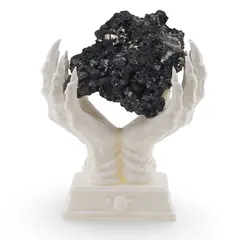 Suport pentru cristale din PLA premium, maini de vrajitoare - alb