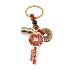 Amuleta breloc feng shui premium din metal cu Wu Lou si Cheie succesului, 2026