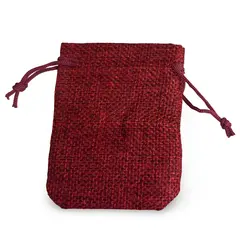 Saculet material textil grena 9x7cm