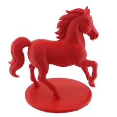 Calul de Foc Feng Shui 2026 Rosu - Statueta 3D, 15cm