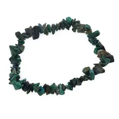 Bratara pe elastic cu pietre chips Turcoaz verde