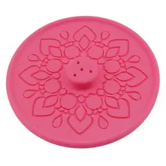 Suport aromaterapie pentru ardere betisoare parfumate gravat cu model mandala - roz