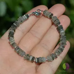 Bratara cuart dendritic patratele 6-7mm