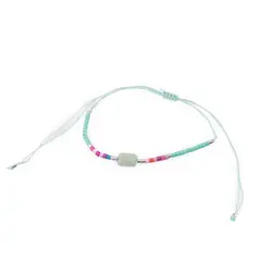 Bratara snur reglabil, Aventurin dreptunghiular si elemente colorate