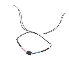 Bratara snur reglabil, Onix dreptunghiular si elemente colorate