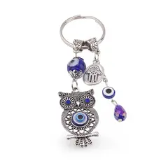 Breloc Feng Shui cu Bufnita, Hamsa si ochi protectori