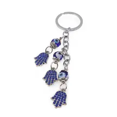 Breloc Feng Shui cu trei palme, Hamsa si ochi protectori