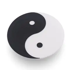 Placa decorativa cu simbol Yin Yang potrivit pentru suport cristale
