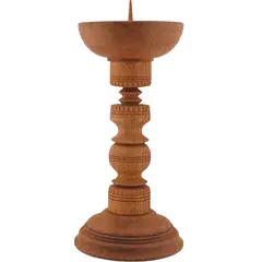 Sfesnic vintage din lemn sculptat, model scandinav - 24cm