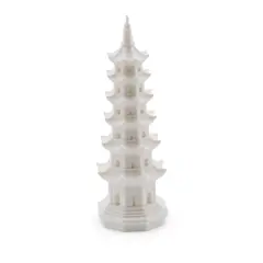 Statueta Feng Shui Pagoda cu 7 niveluri pentru intelepciune - alb