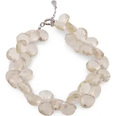 Bratara Citrin briolete fatetate 9-10mm si argint 925