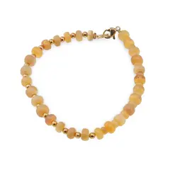 Bratara Opal de foc rondele 4-6mm si elemente aurii