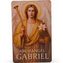Card feng shui din plastic Arhanghelul GABRIEL, Ingerul claritatii si comunicarii divine