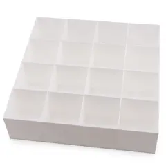Cutie pentru cristale cu 16 de compartimente, alba - 20cm