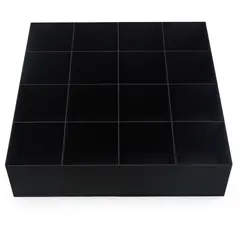 Cutie pentru cristale cu 16 de compartimente, neagra - 20cm