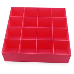 Cutie pentru cristale cu 16 de compartimente, roz - 20cm