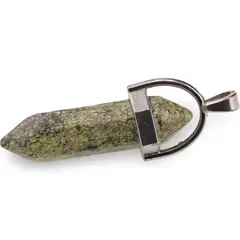 Pandantiv Jasp verde dublu varf