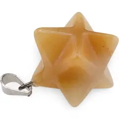 Pandantiv merkaba din Calcit galben