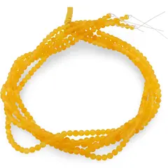 Sirag Agat galben sfere 4mm mate, 37-38mm