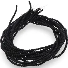 Sirag Onix negru sfere 4mm mate, 37cm