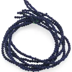Sirag Roca vulcanica albastra sfere 4mm, 39-40cm